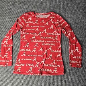 Alabama Crimson Tide Shirt Womens Small Red NCAA Football Sleepwear Liv Casual